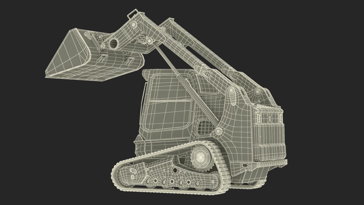 Compact Track Loader Bobcat Rigged 3D model