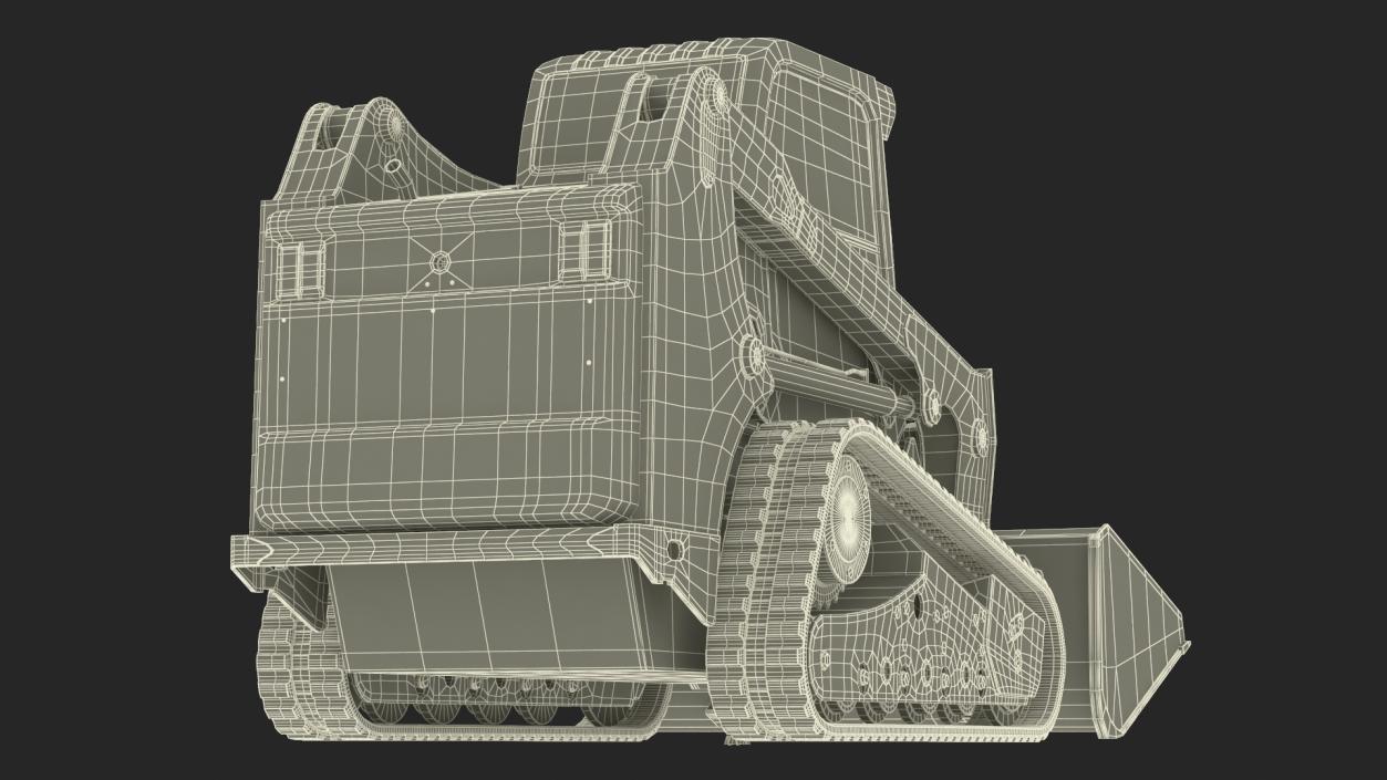 Compact Track Loader Bobcat Rigged 3D model