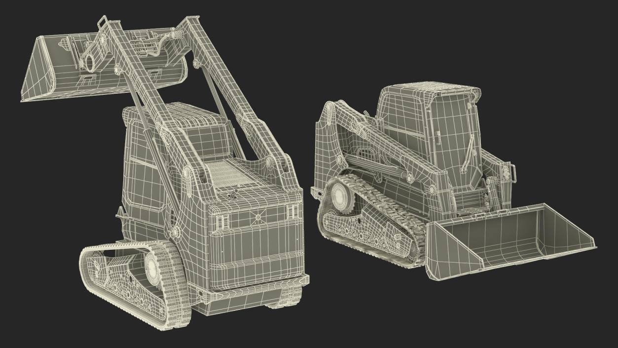 Compact Track Loader Bobcat Rigged 3D model