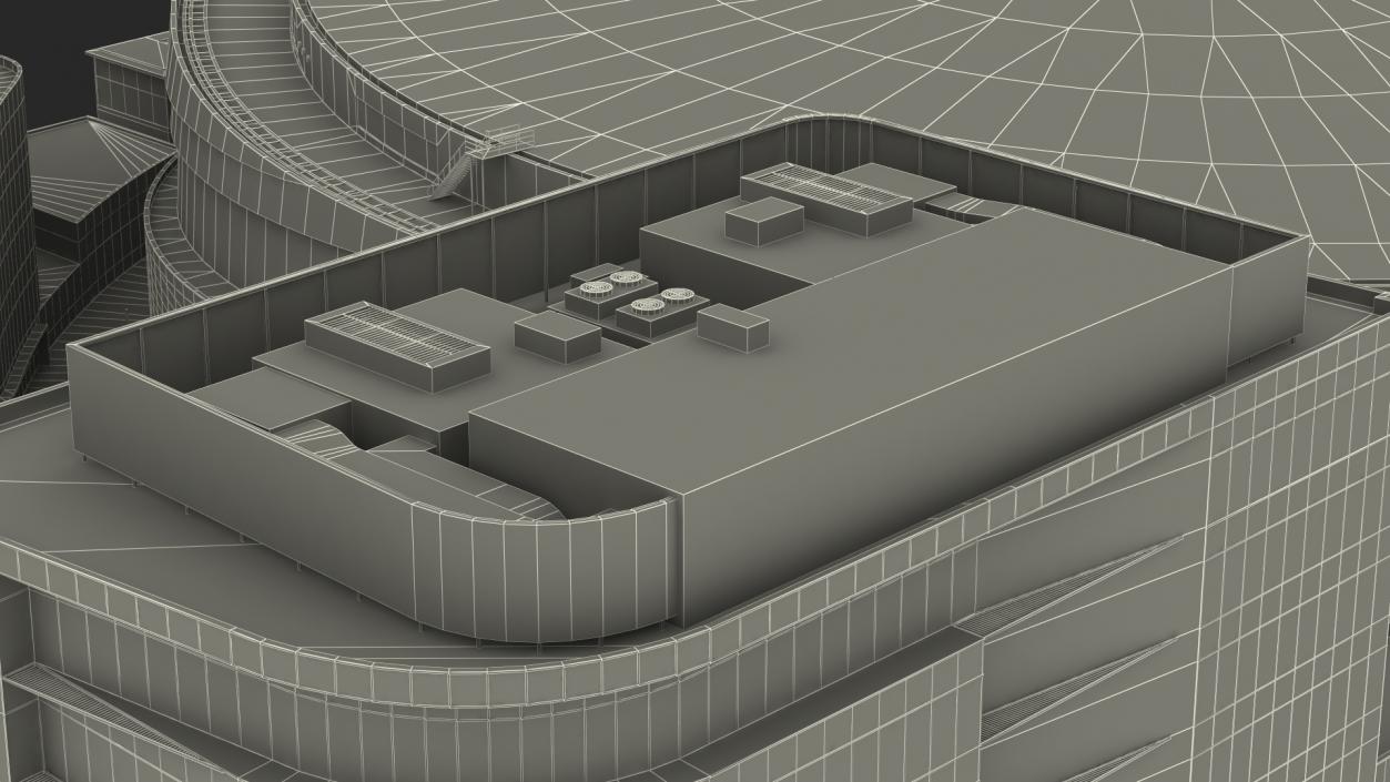 3D Stadium Arena with Park model