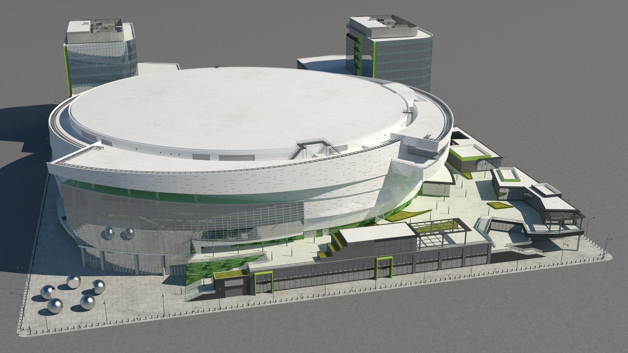 3D Stadium Arena with Park model