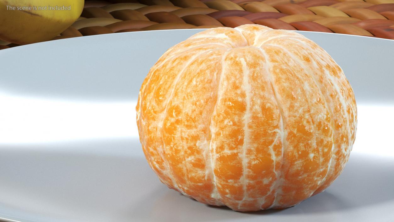 3D Peeled Mandarin Fruit