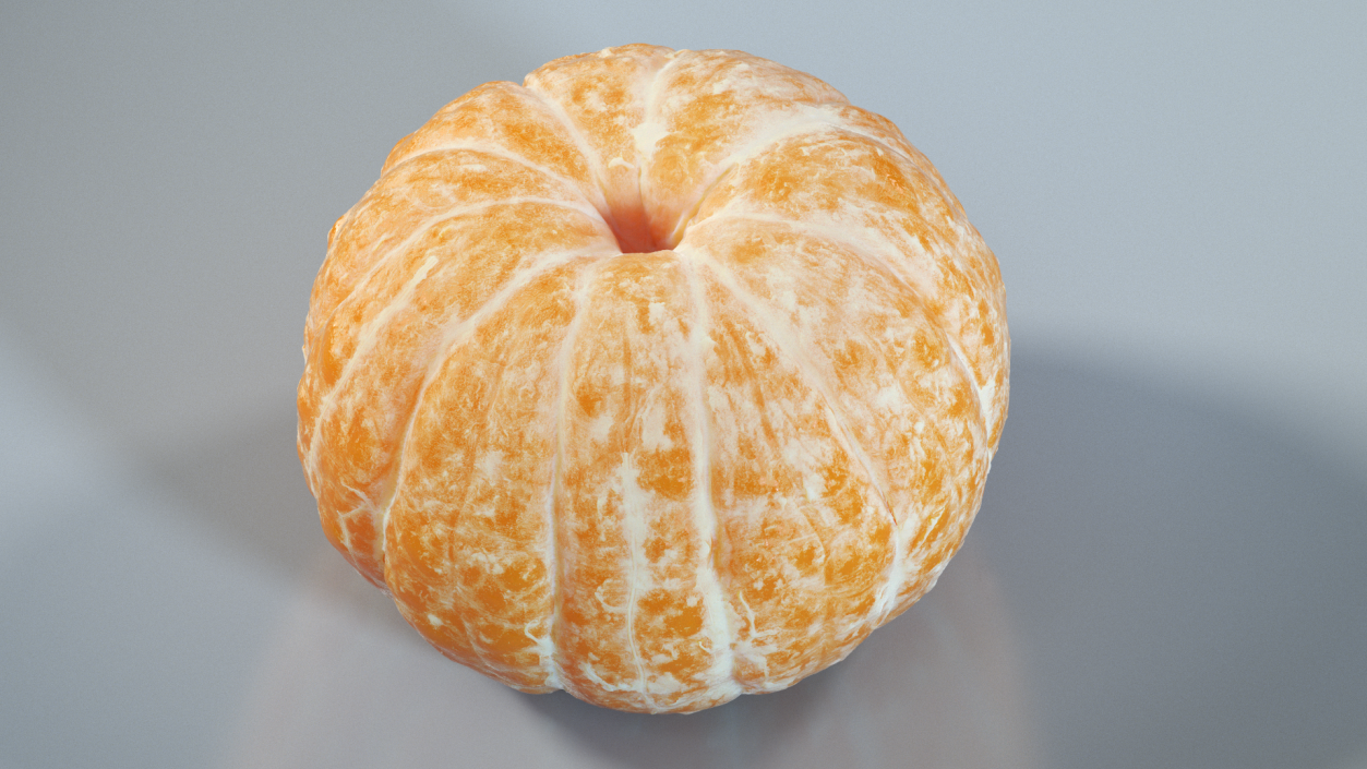 3D Peeled Mandarin Fruit