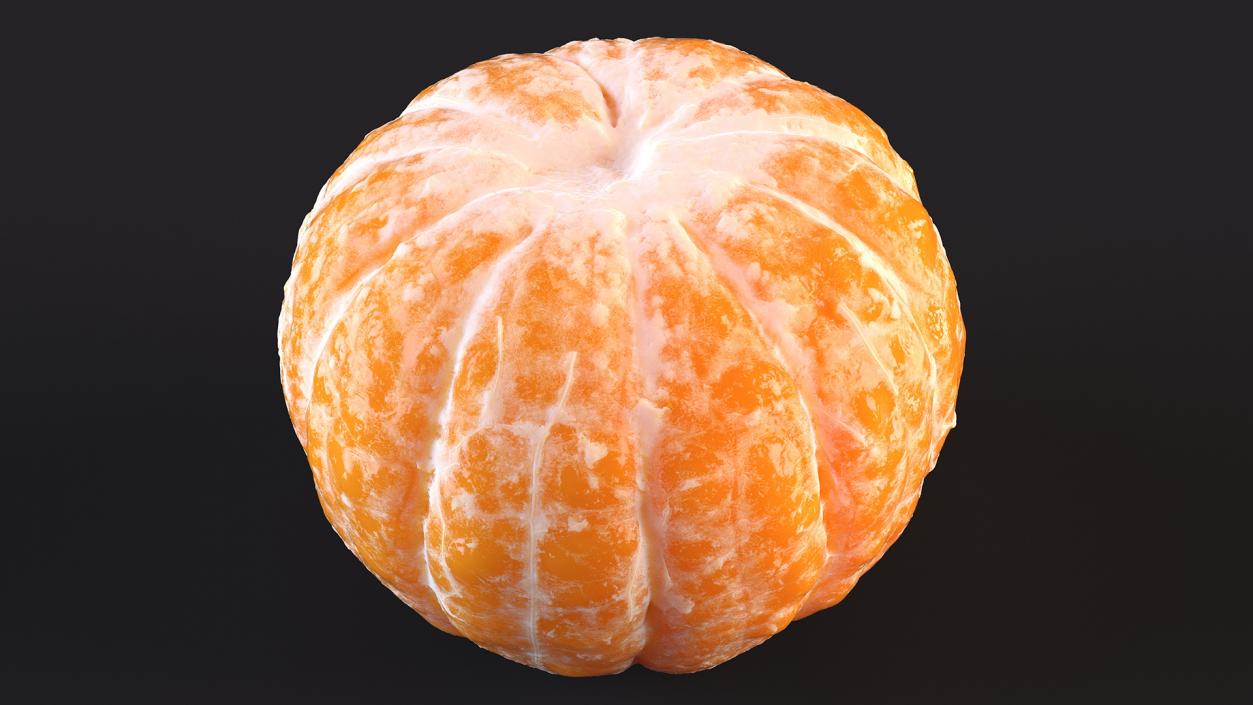 3D Peeled Mandarin Fruit