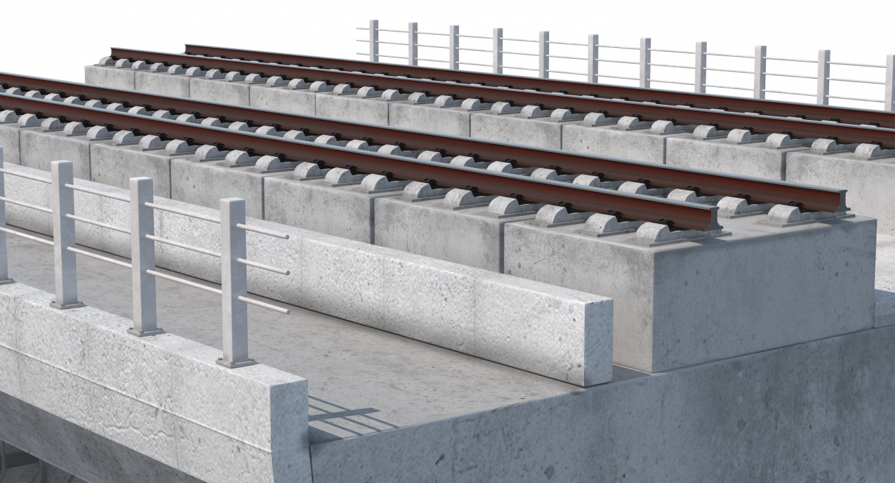 Rail Bridge Section 3D model