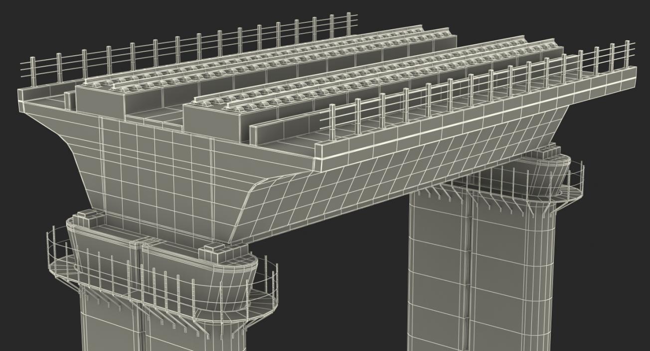 Rail Bridge Section 3D model