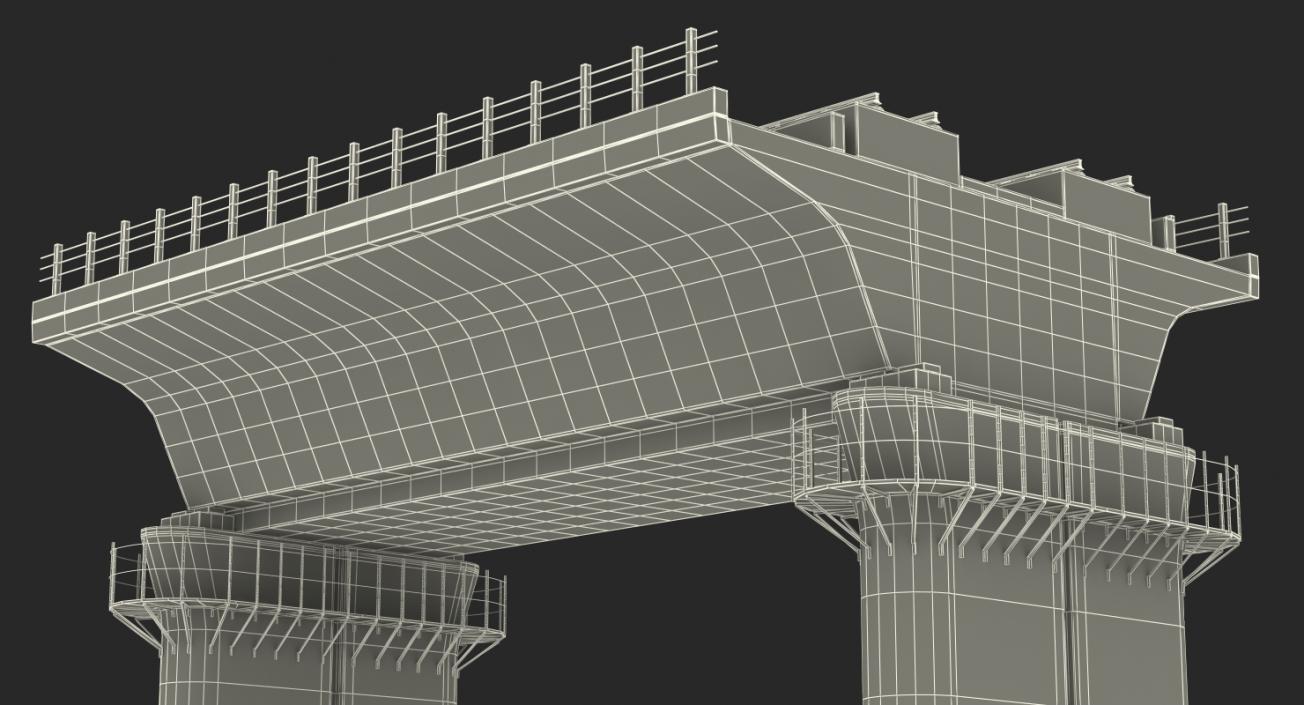 Rail Bridge Section 3D model