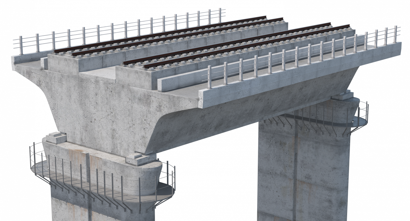 Rail Bridge Section 3D model