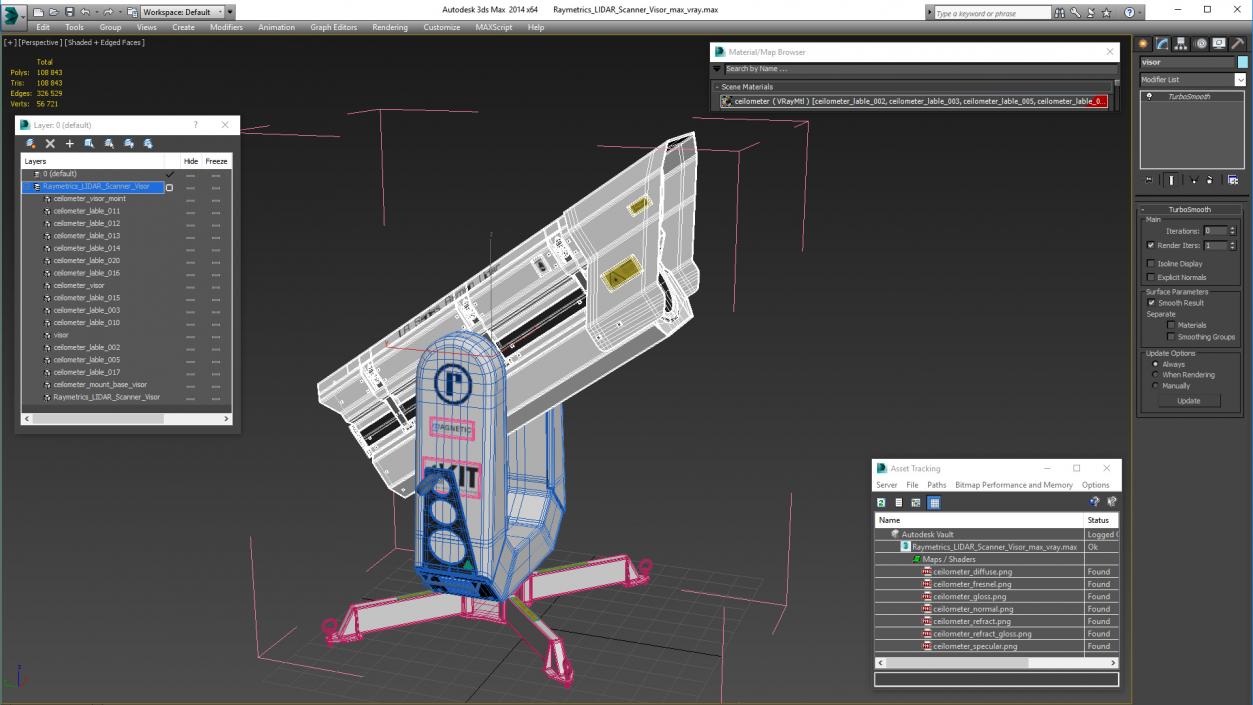 3D model Raymetrics LIDAR Scanner Visor