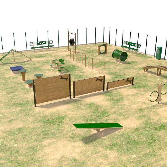 Dog Park Playground 3D model