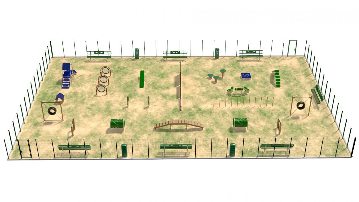 Dog Park Playground 3D model