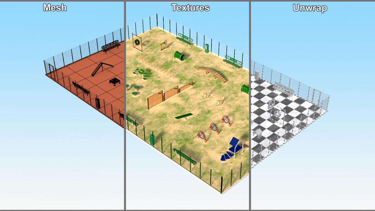 Dog Park Playground 3D model