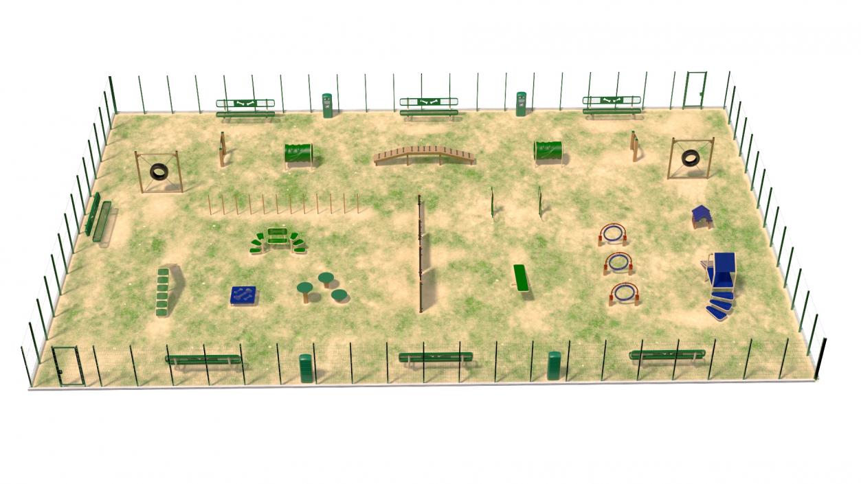 Dog Park Playground 3D model