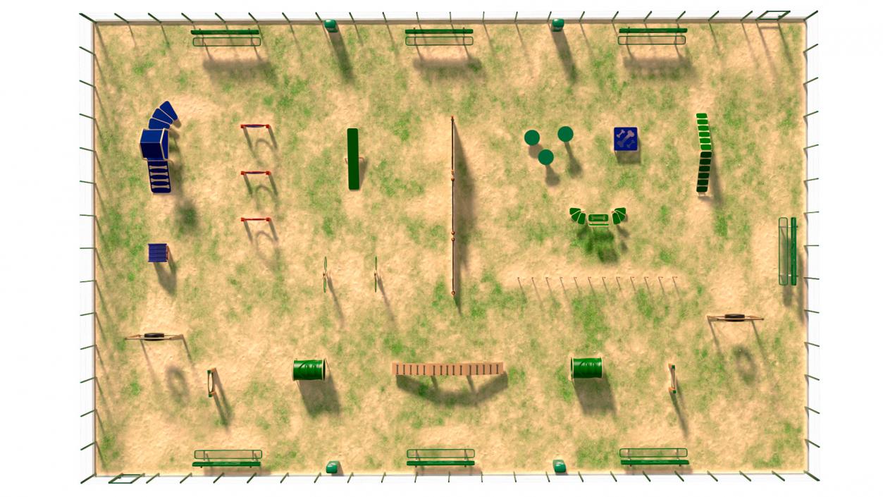 Dog Park Playground 3D model