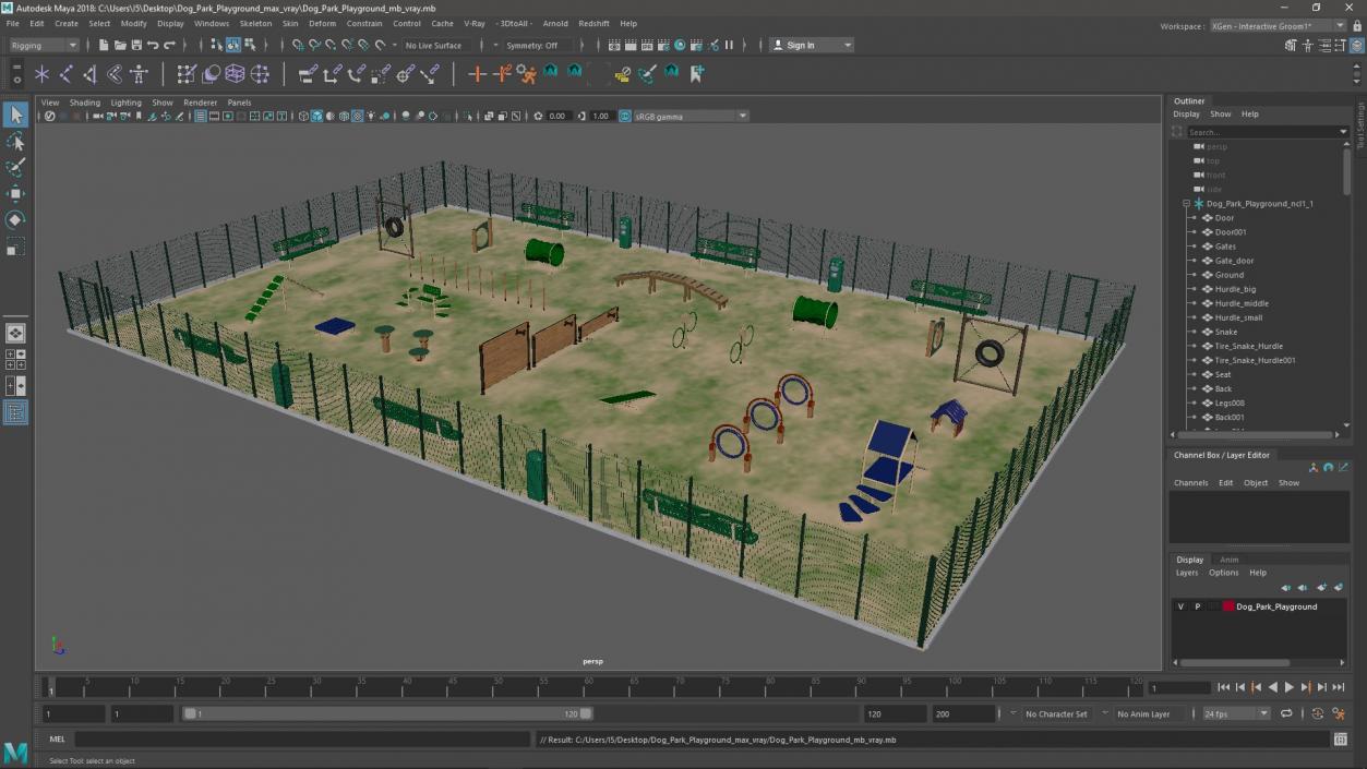 Dog Park Playground 3D model