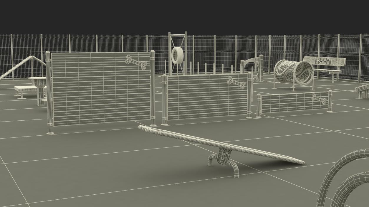 Dog Park Playground 3D model