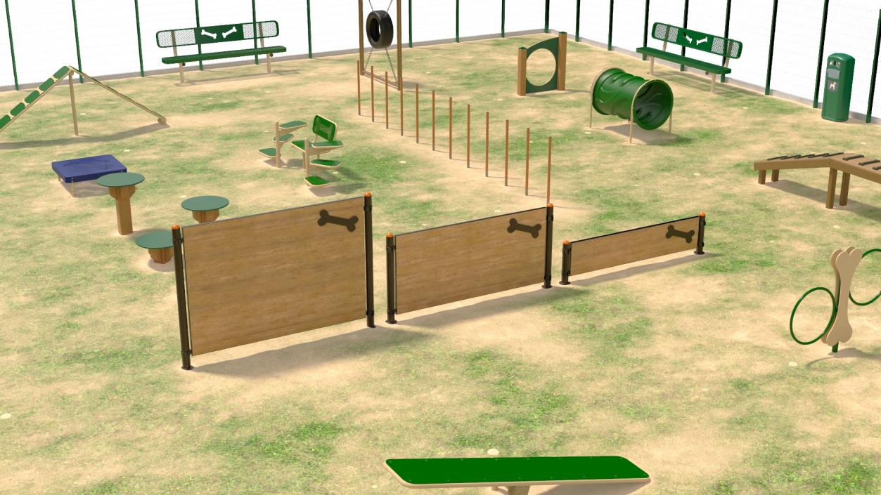 Dog Park Playground 3D model