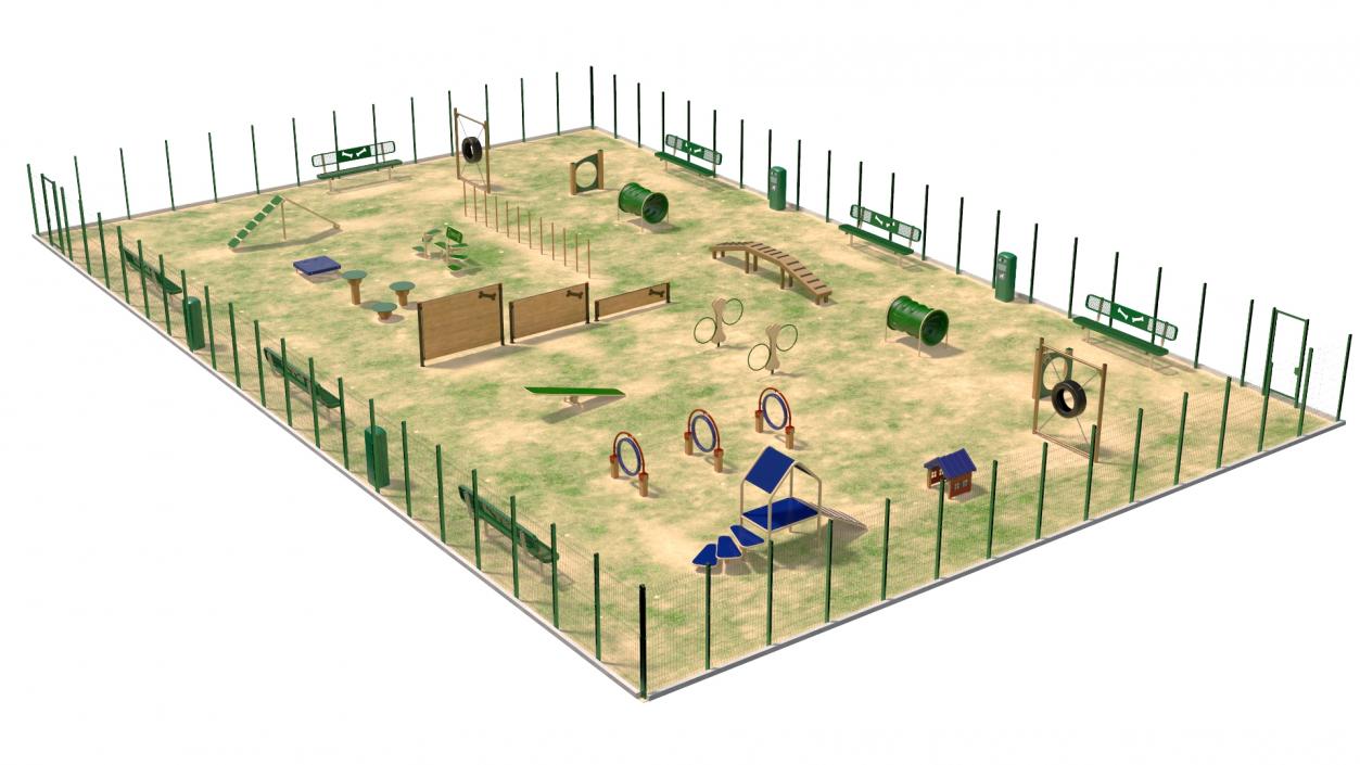 Dog Park Playground 3D model