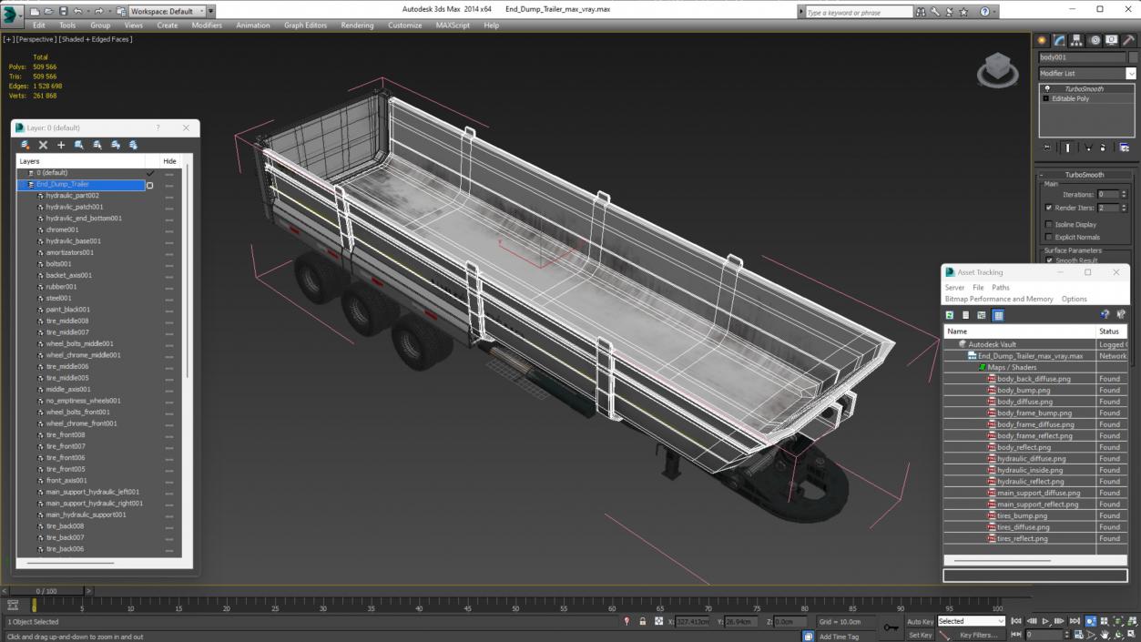 3D End Dump Trailer