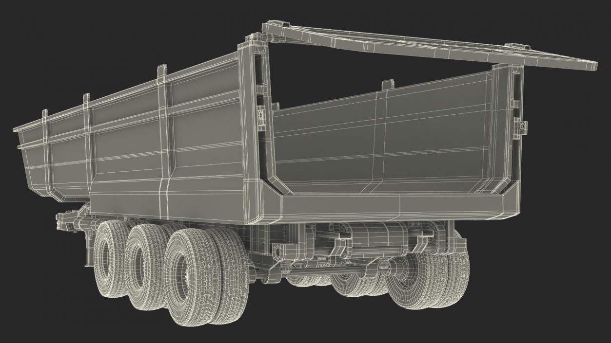 3D End Dump Trailer