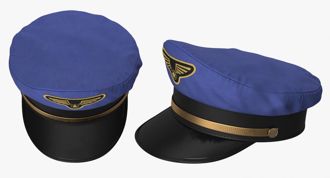 3D Pilot Hats Collection 4 model