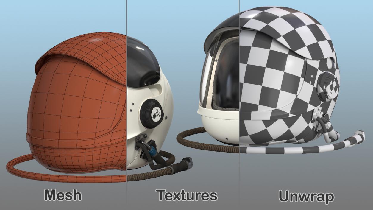 3D Pilot Hats Collection 4 model