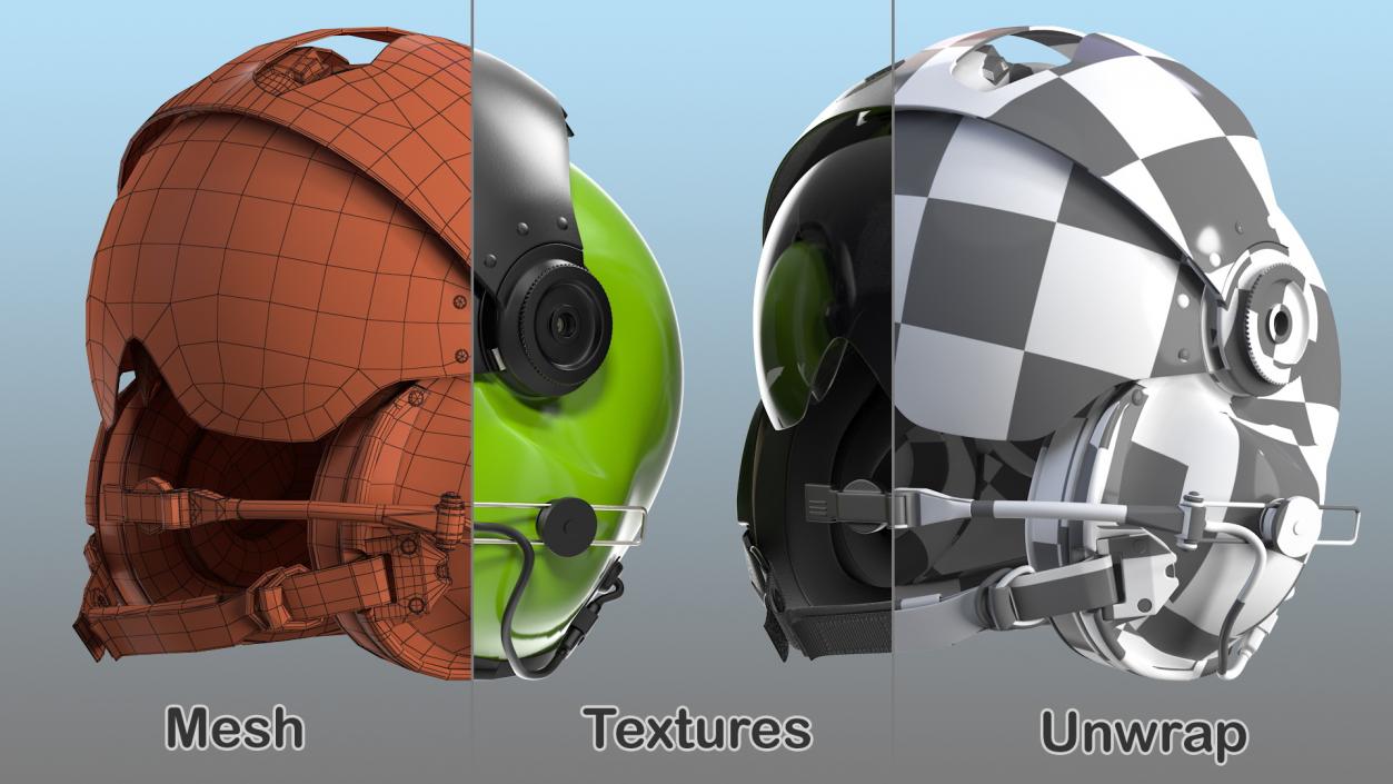 3D Pilot Hats Collection 4 model