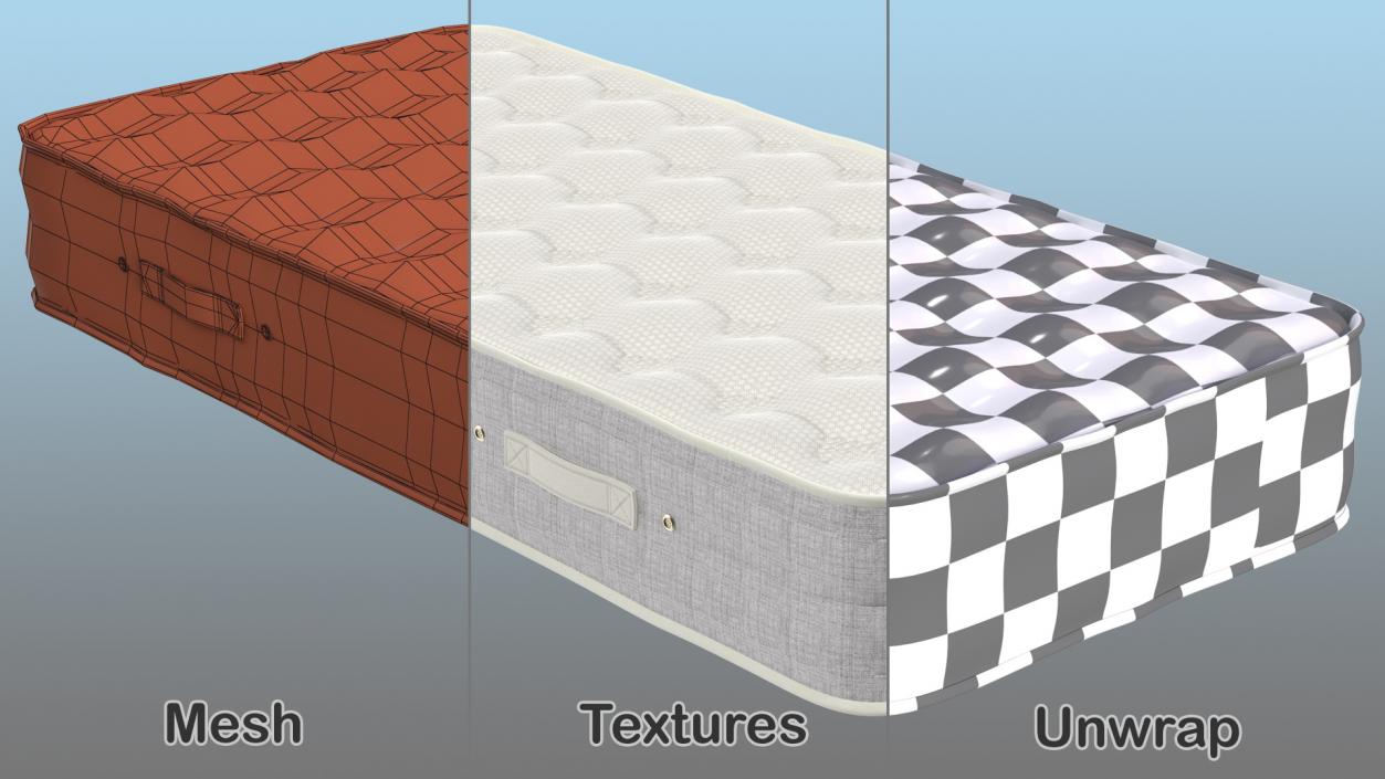 Single Size Sleeping Mattress 3D model