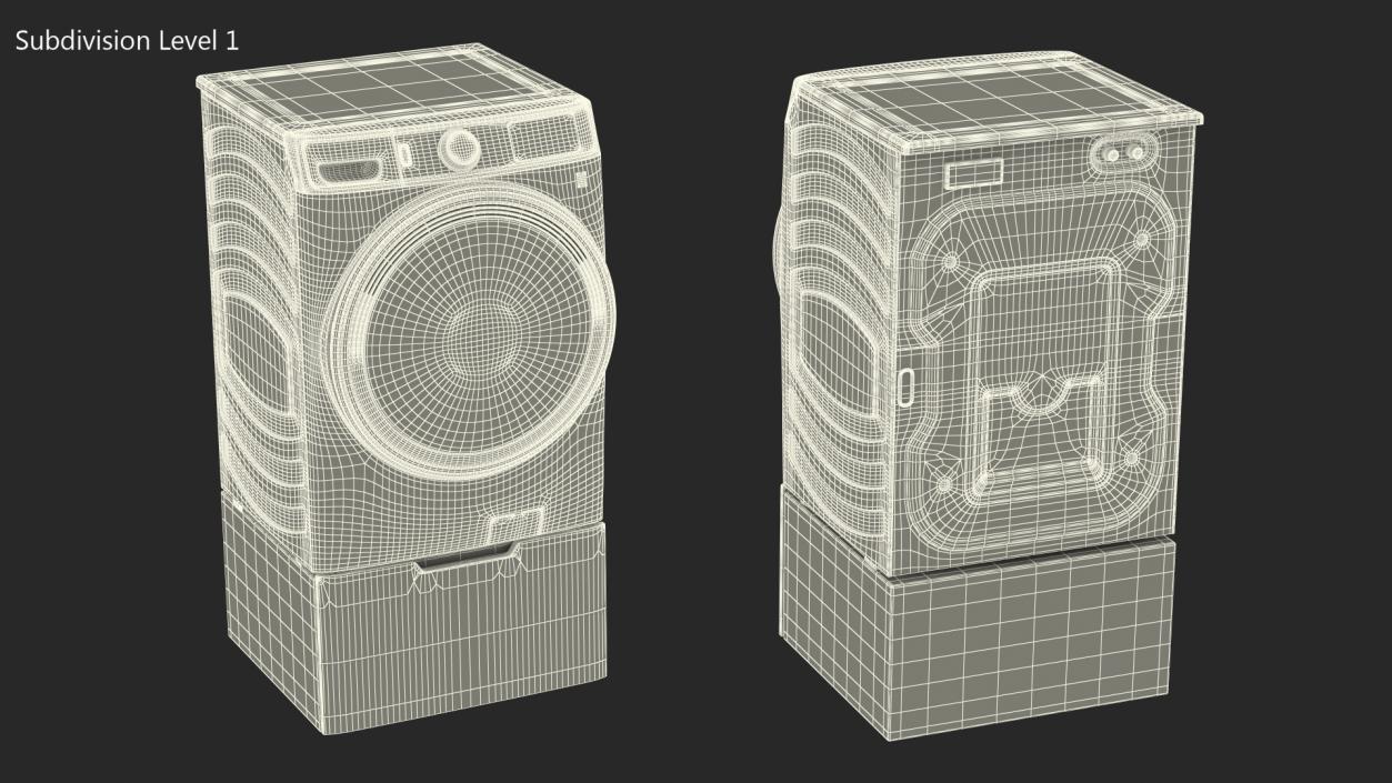 Washer Profile Grey 3D model