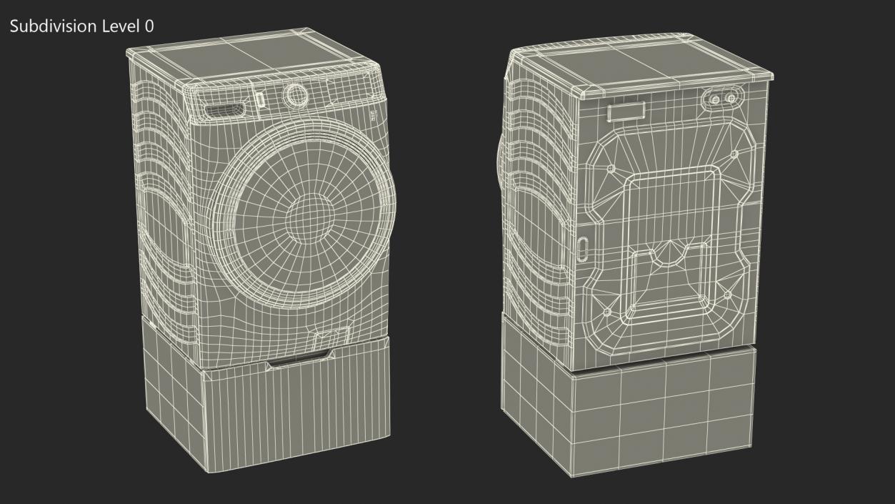 Washer Profile Grey 3D model