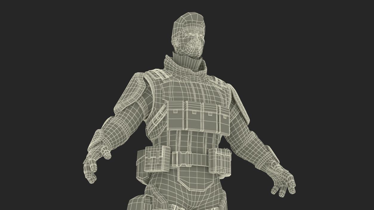 3D Armored Futuristic Soldier