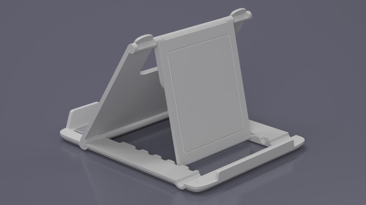 3D Desktop Phone Holder White