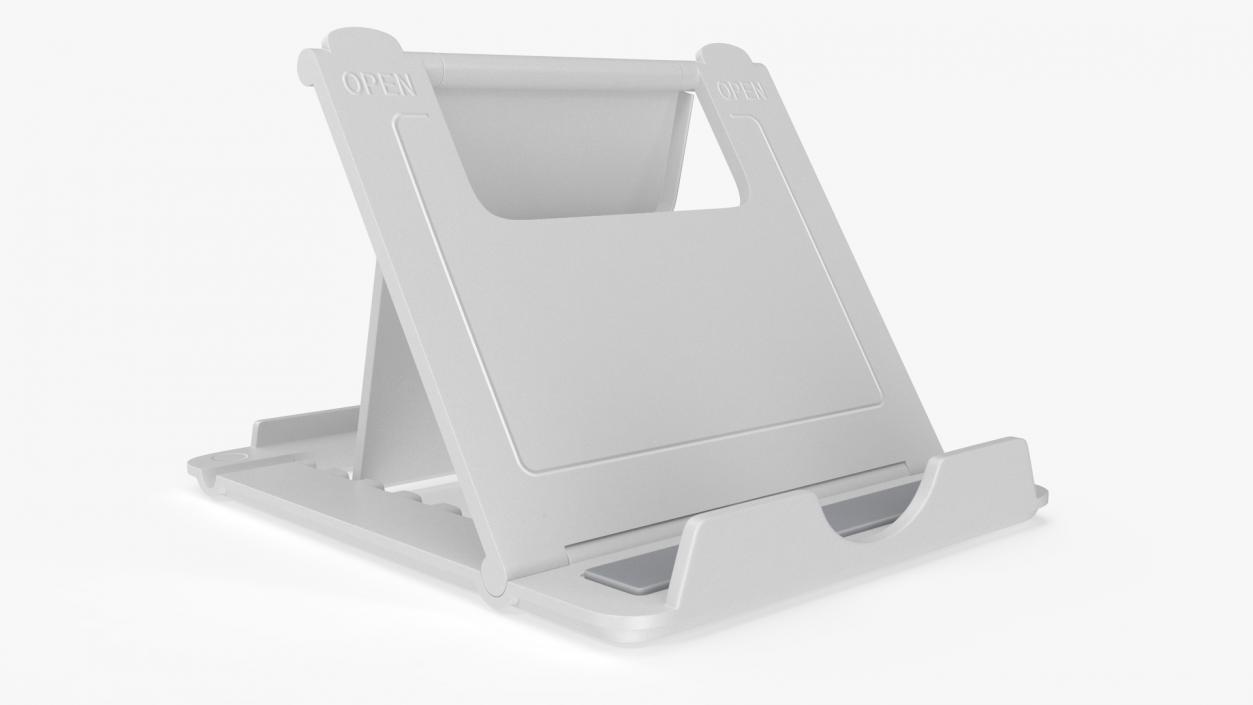 3D Desktop Phone Holder White