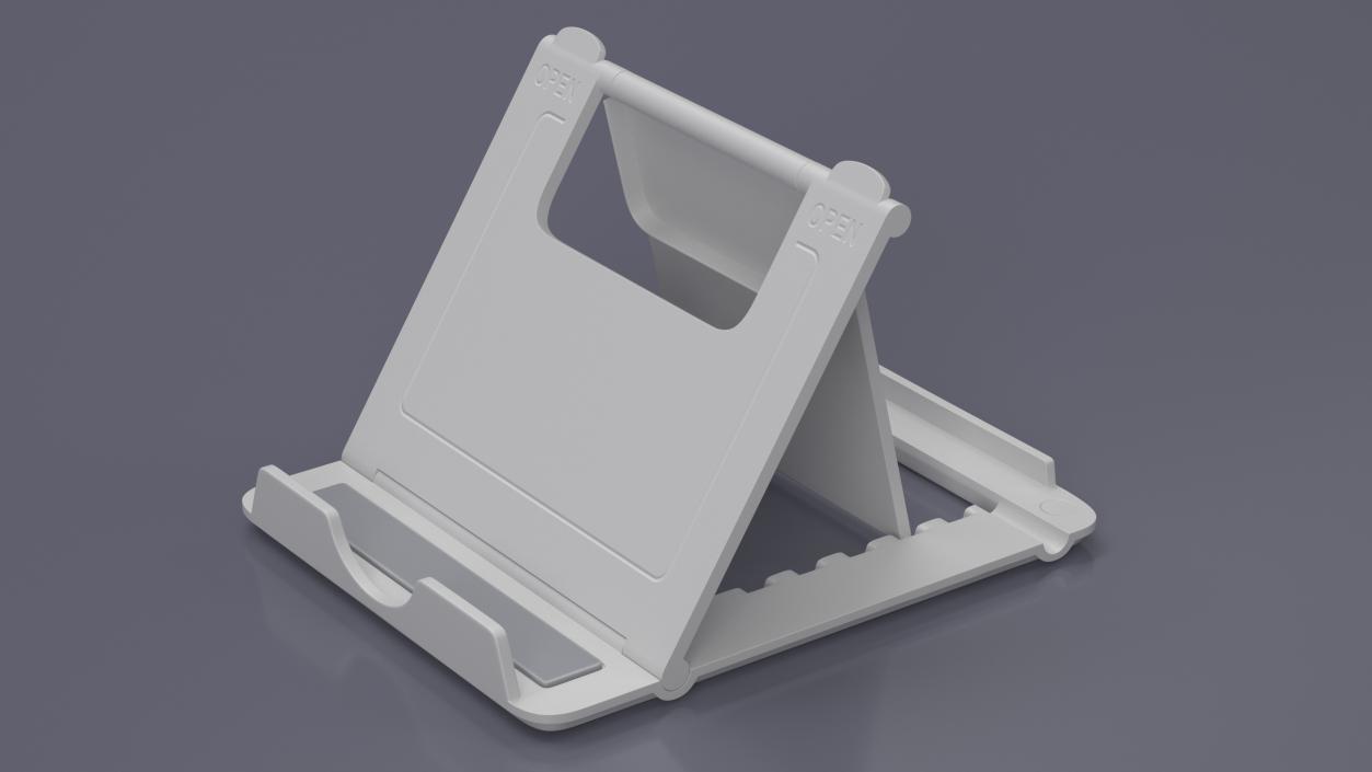 3D Desktop Phone Holder White