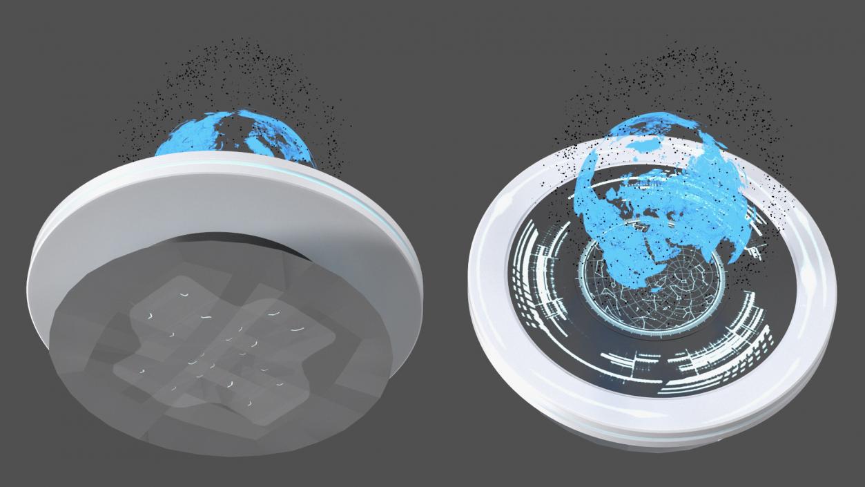 3D model Disintegrating Digital Globe on Platform