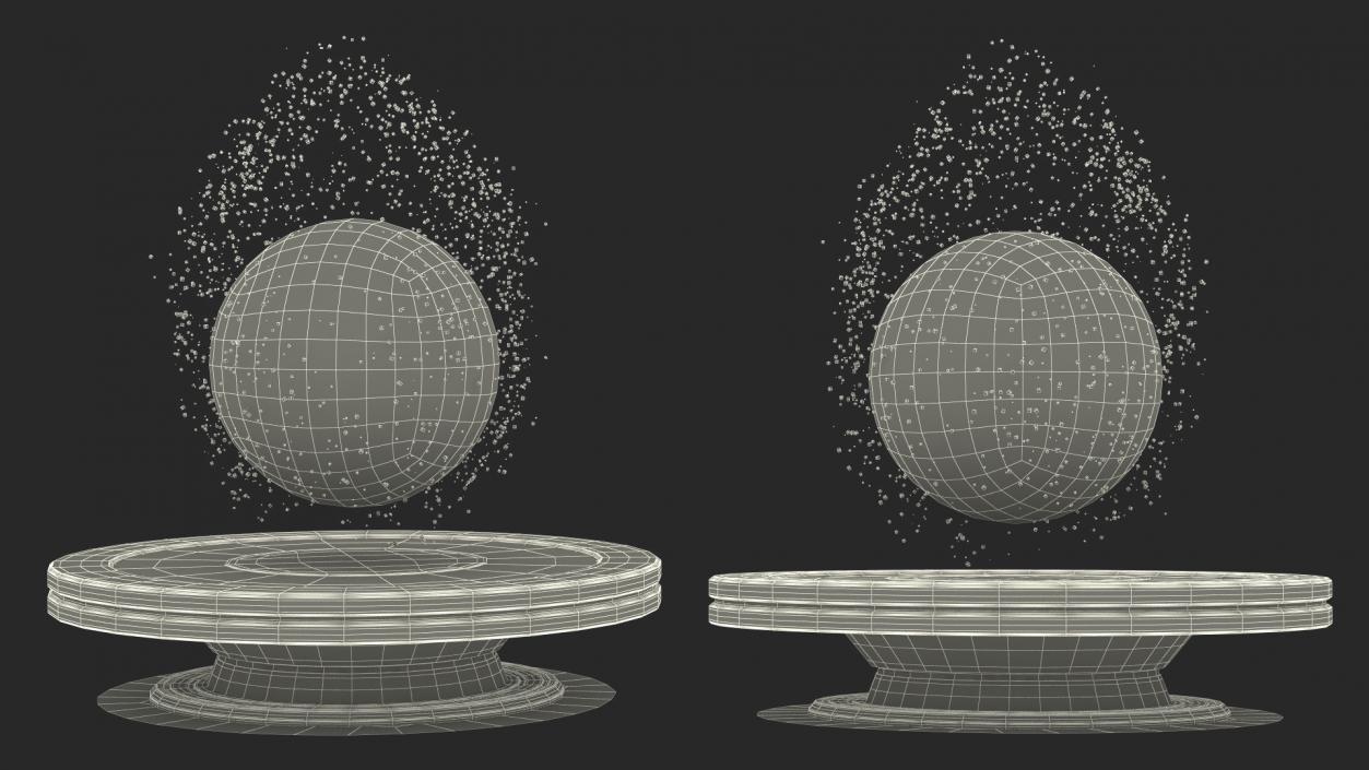 3D model Disintegrating Digital Globe on Platform