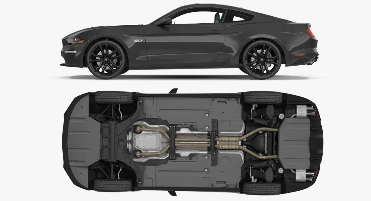 3D Ford Mustang 2018 Simple Interior model