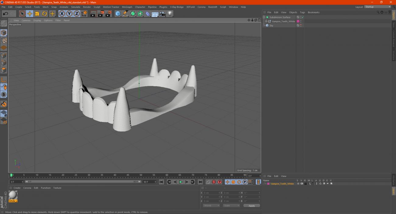 Vampire Teeth White 3D model