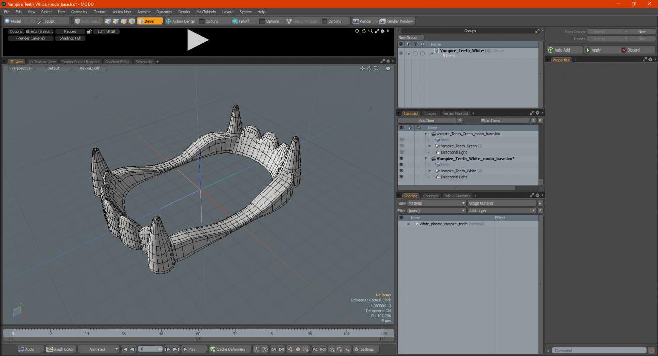 Vampire Teeth White 3D model