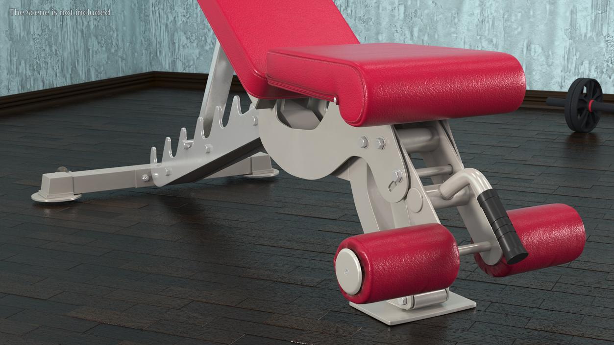 3D Adjustable Bench Press Red