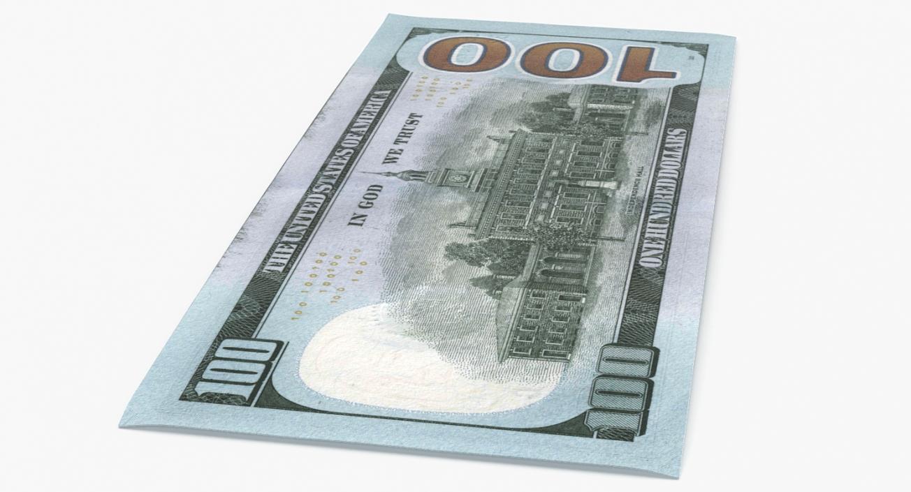 New 100 Dollar Bill 3D model