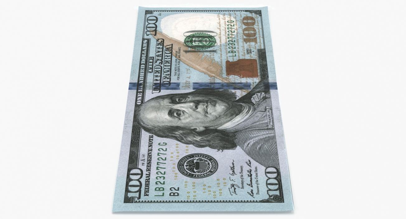 New 100 Dollar Bill 3D model