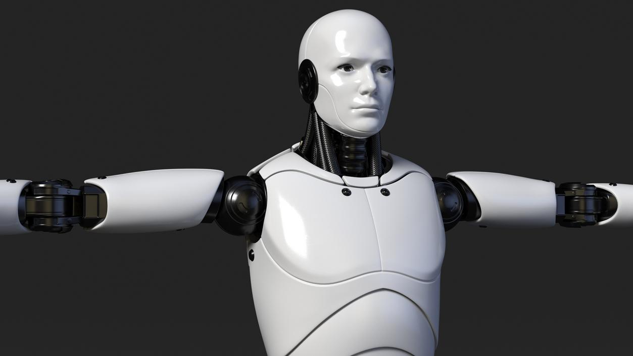 3D Male Cyborg Rigged model