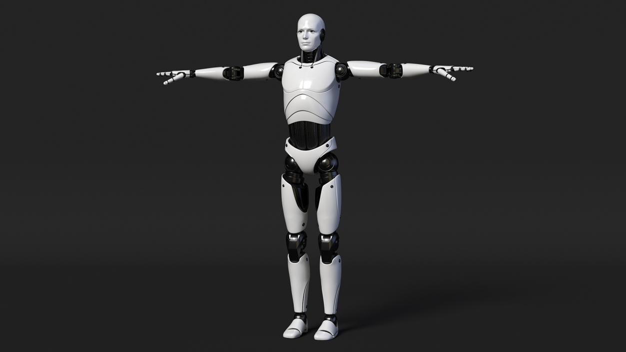 3D Male Cyborg Rigged model