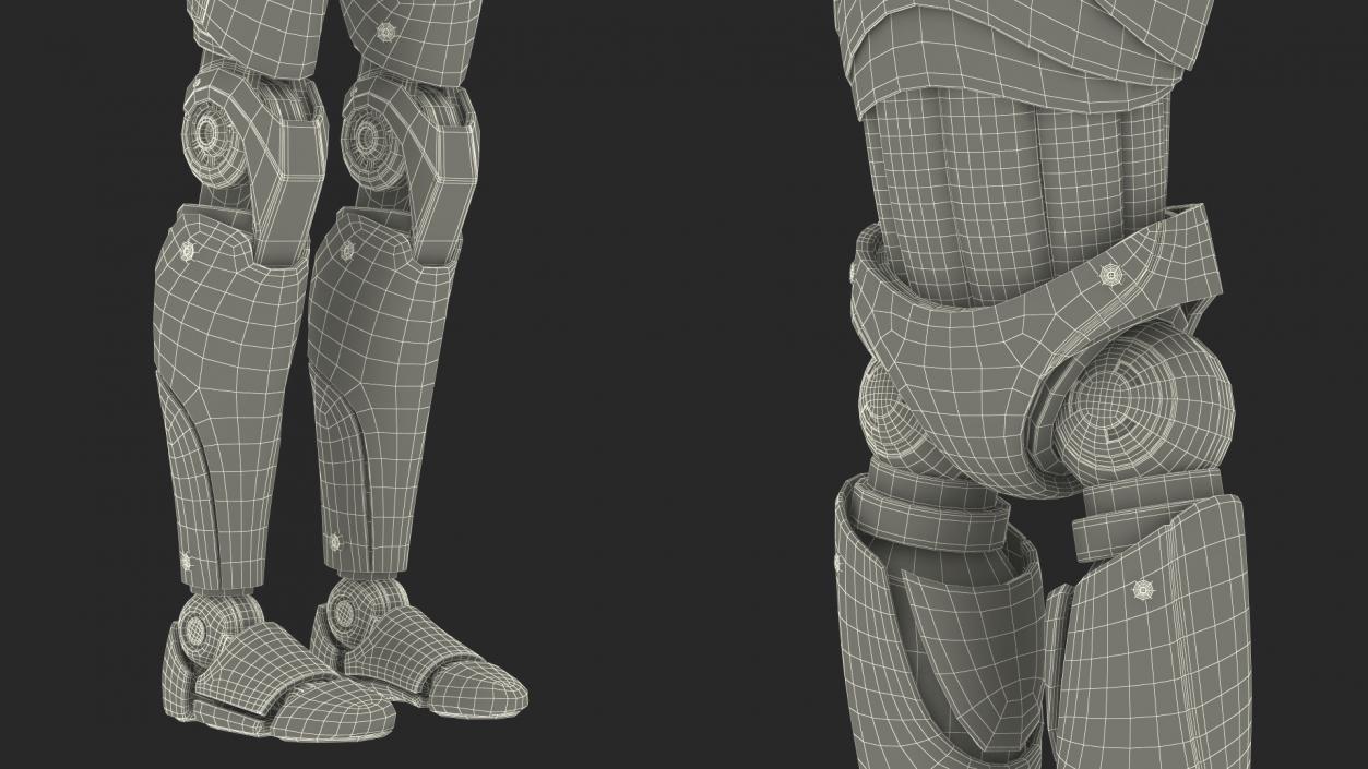 3D Male Cyborg Rigged model