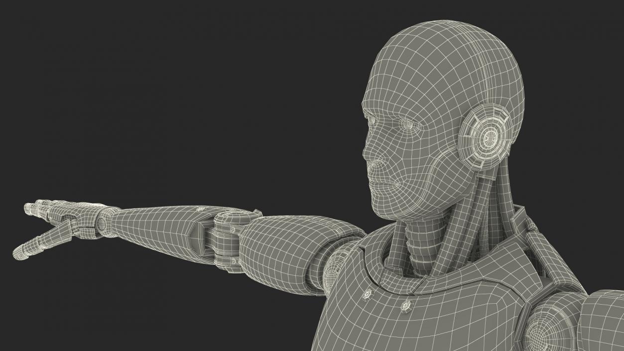 3D Male Cyborg Rigged model