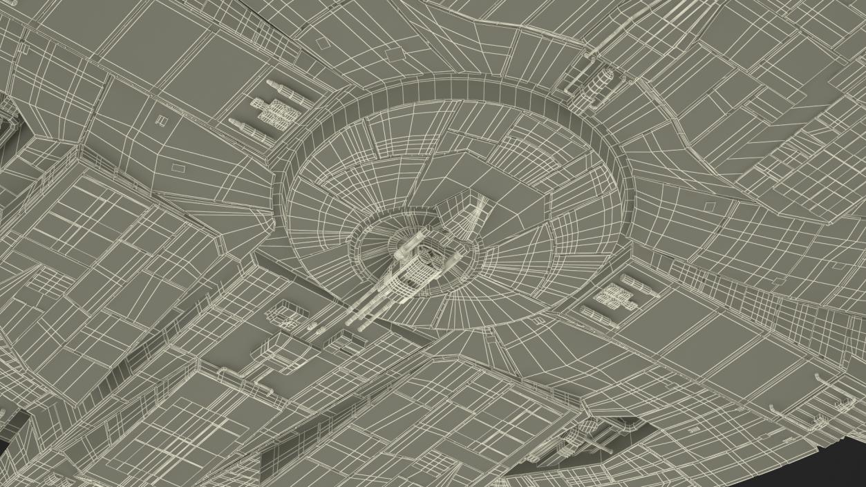 3D Millennium Falcon Simple Interior model