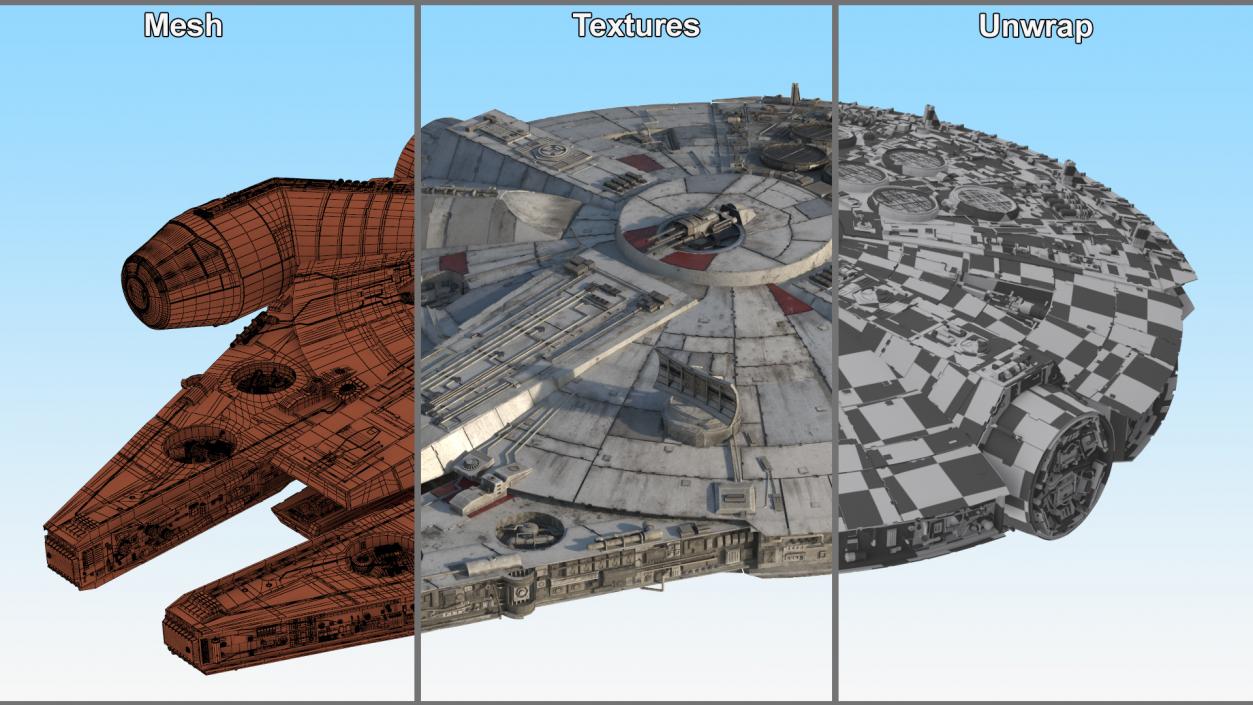 3D Millennium Falcon Simple Interior model