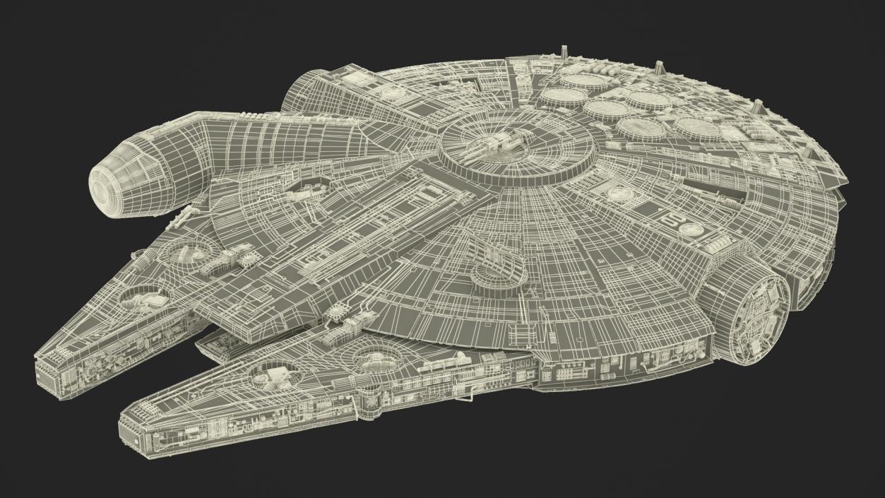 3D Millennium Falcon Simple Interior model