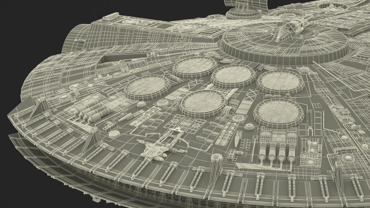 3D Millennium Falcon Simple Interior model